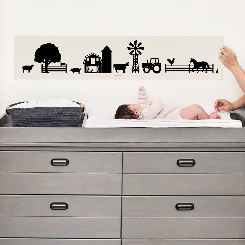 Newborn High-Contrast Farm Decal