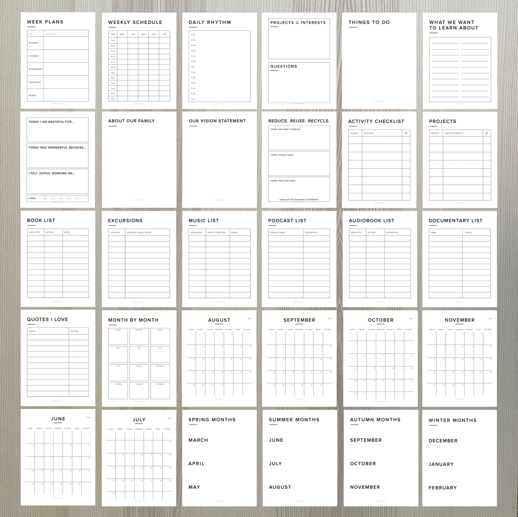 Planning Printable Home Room Co